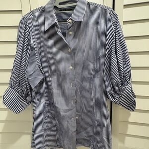 Ralph Lauren Blue and White Striped Shirt
